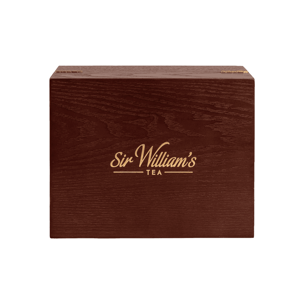 DREWNIANA SKRZYNKA 90 HERBAT SIR WILLIAM’S TEA