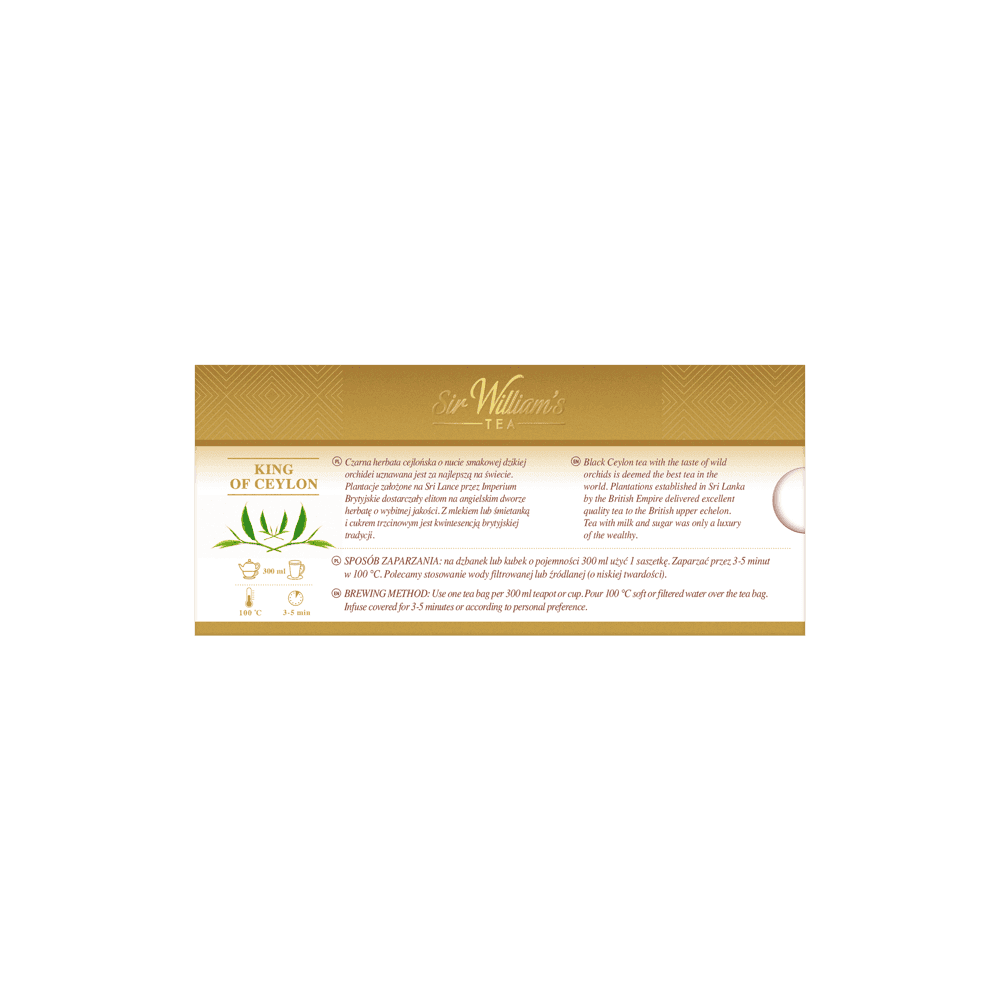 Czarna Herbata Sir William's Royal King of Ceylon 12 Saszetek