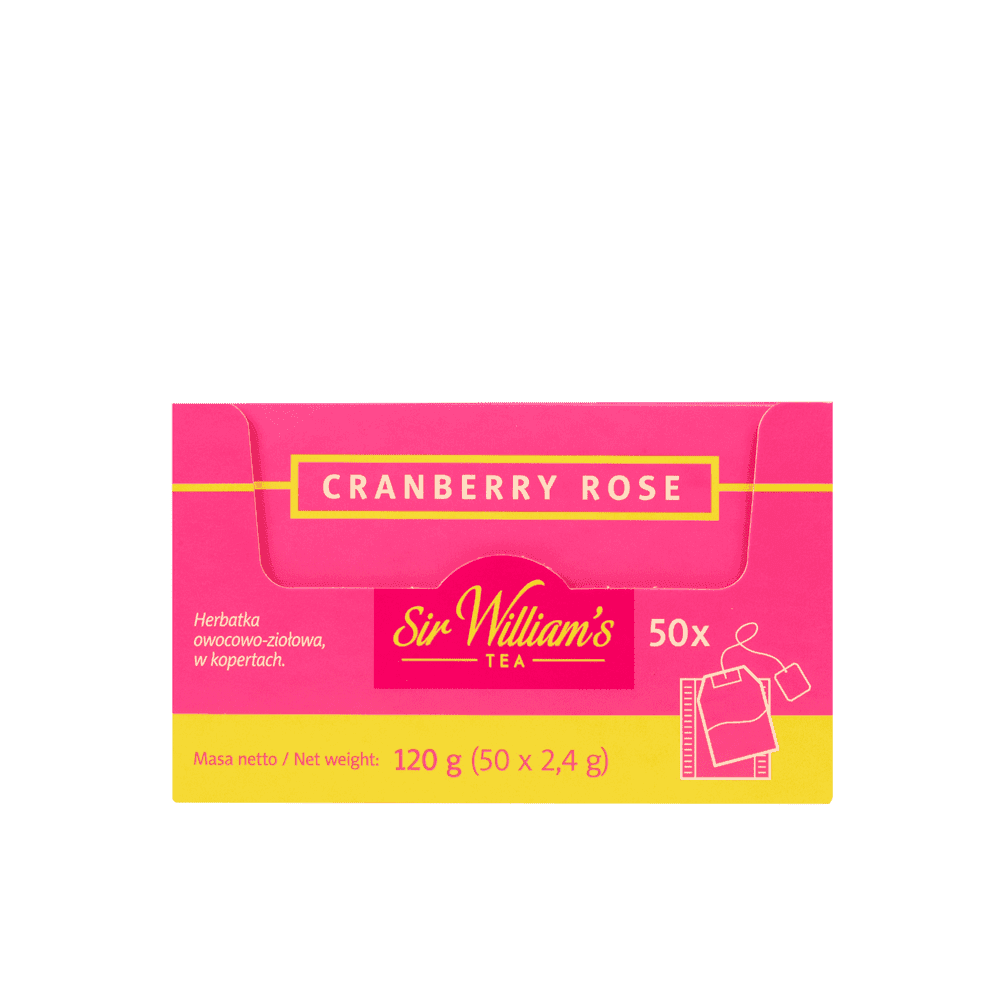 Owocowa Herbata Sir William’s Tea Cranberry Rose 50 Saszetek