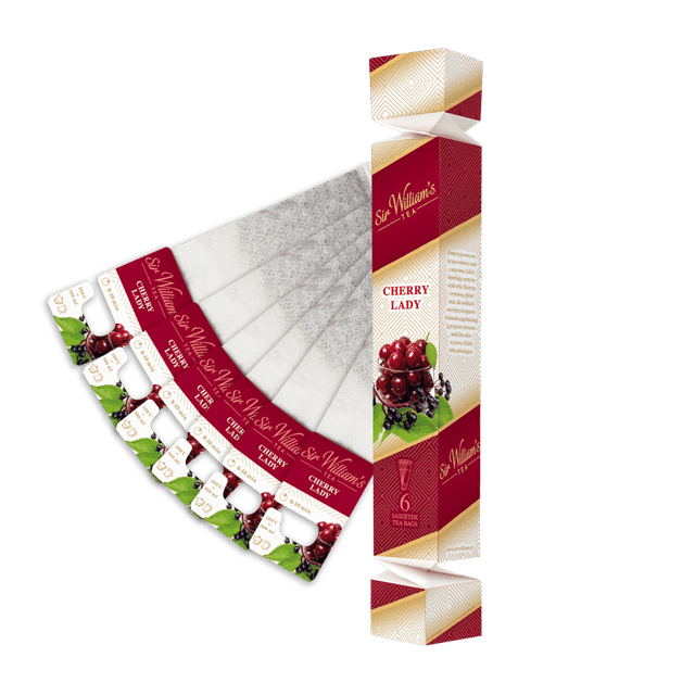Herbatka Owocowo-Ziołowa Sir William’s Tea Cherry Lady 6 saszetek w opakowaniu prezentowym „cukierek”