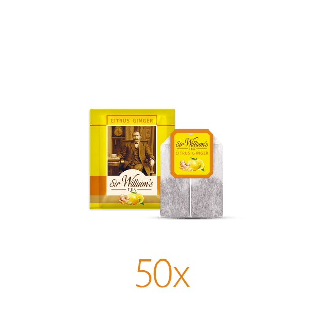 Owocowo-ziołowa Herbata Sir William's Tea Citrus Ginger 50 Saszetek