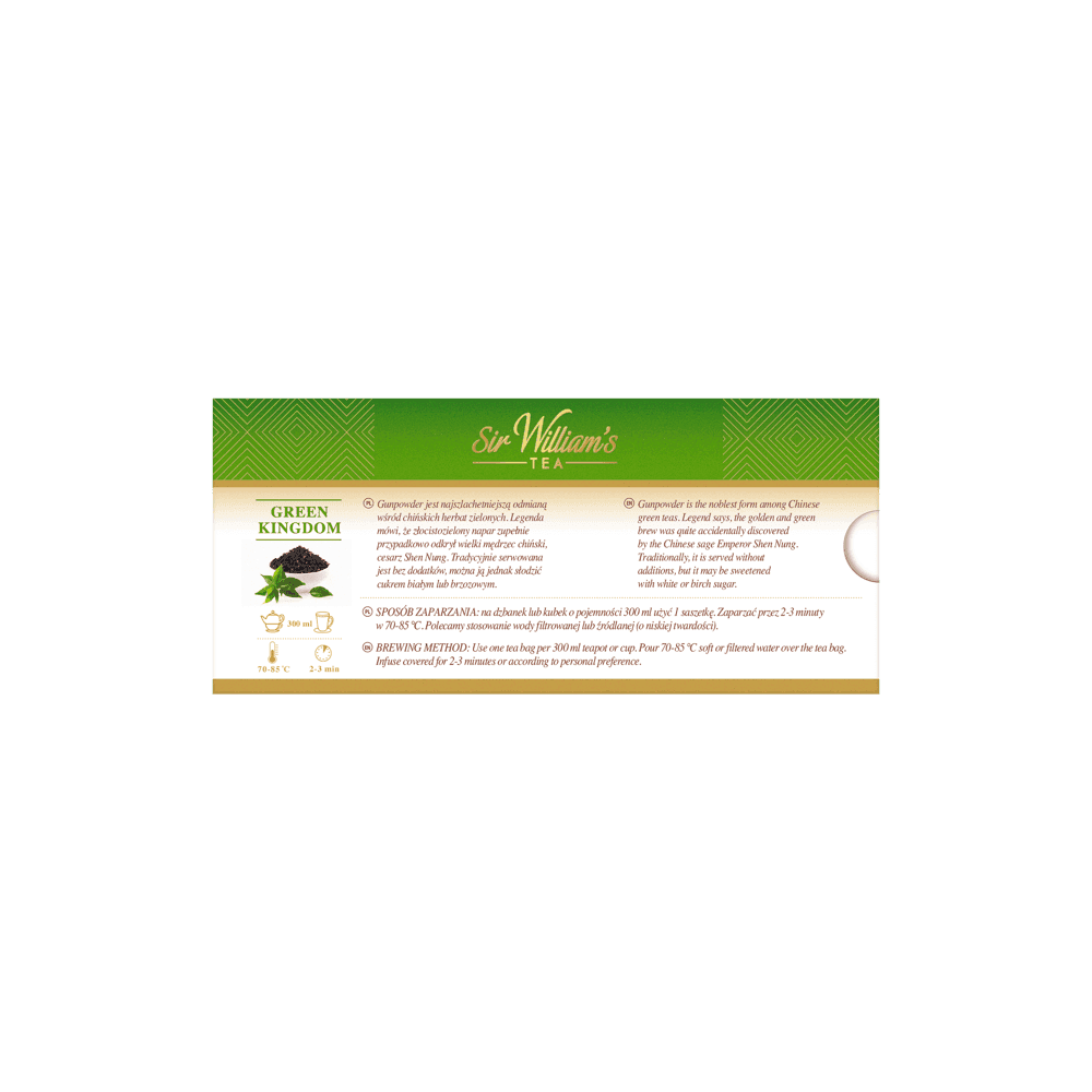 Zielona Herbata Sir William's Royal Green Kingdom 12 Saszetek 