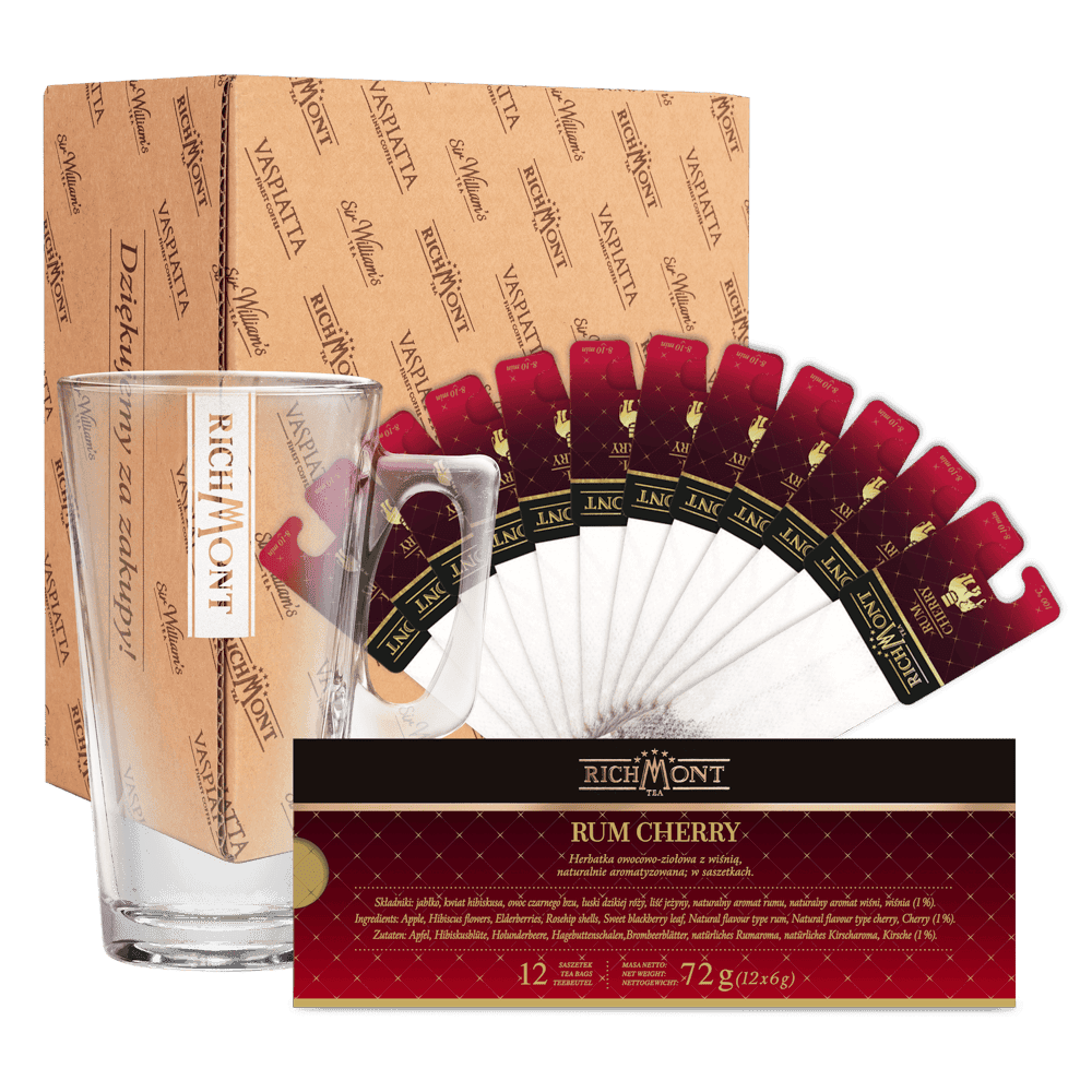 Zestaw Richmont Rum Cherry 12 Saszetek + Szklanka Richmont Hot