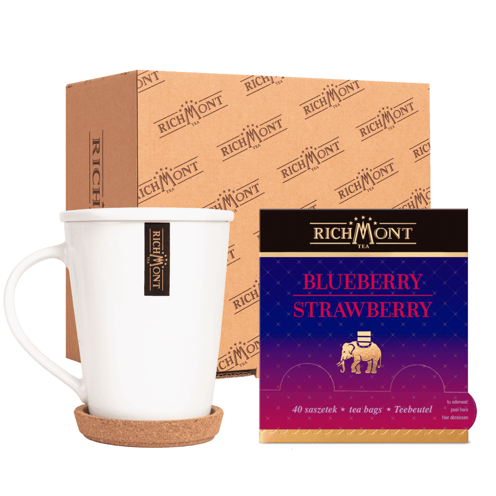 Herbatka Richmont Blueberry Strawberry 40 Saszetek z Zestawem do Celebracji Herbaty Richmont