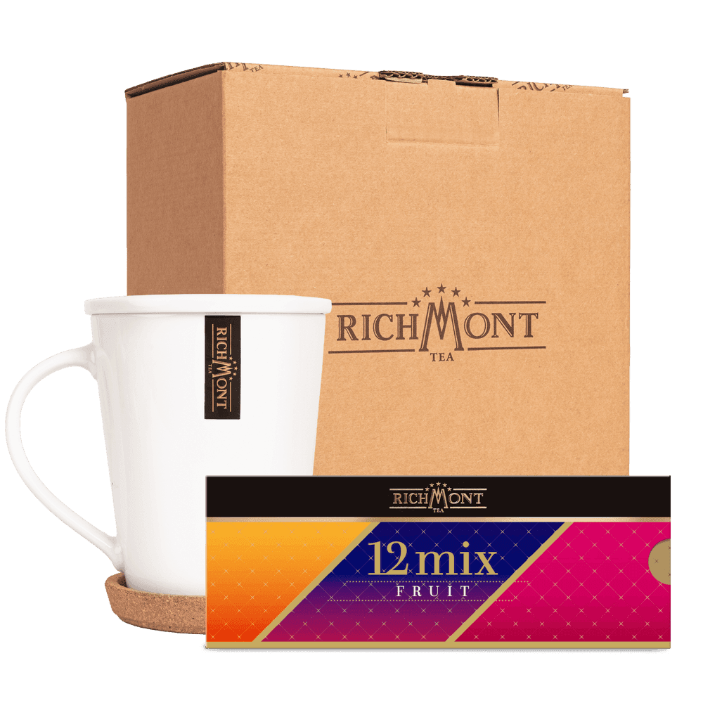 Herbata Richmont Mix Fruit 12 Saszetek z Zestawem do Celebracji Herbaty Richmont