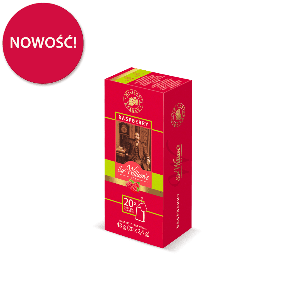 Owocowo-Ziołowa Herbatka Sir William’s Tea Raspberry 20 Saszetek