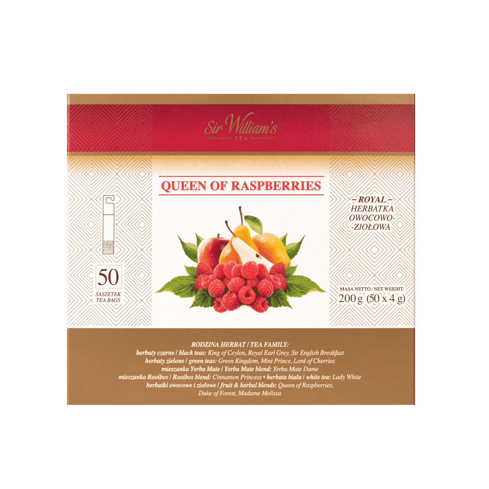 Owocowa Herbata Sir William's Royal Queen of Raspberries 50 Saszetek 