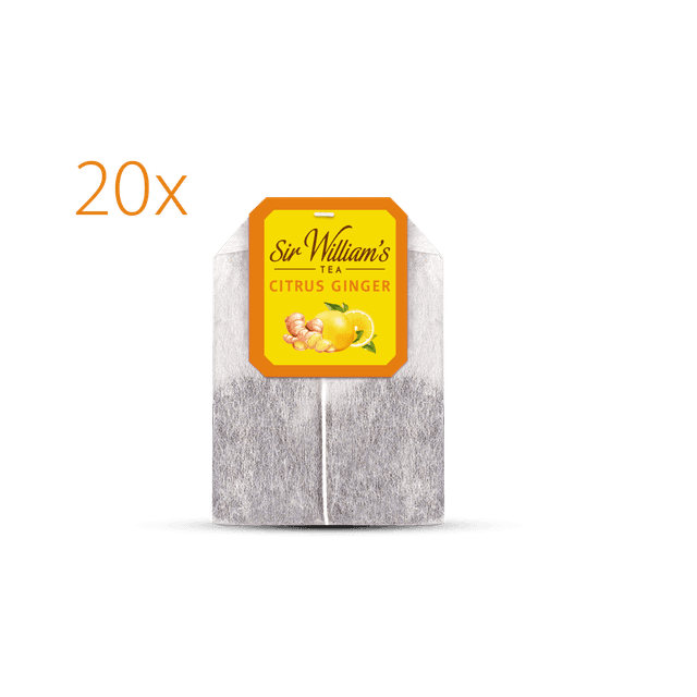 Owocowo-ziołowa Herbatka Sir William's Tea Citrus Ginger 20 Saszetek