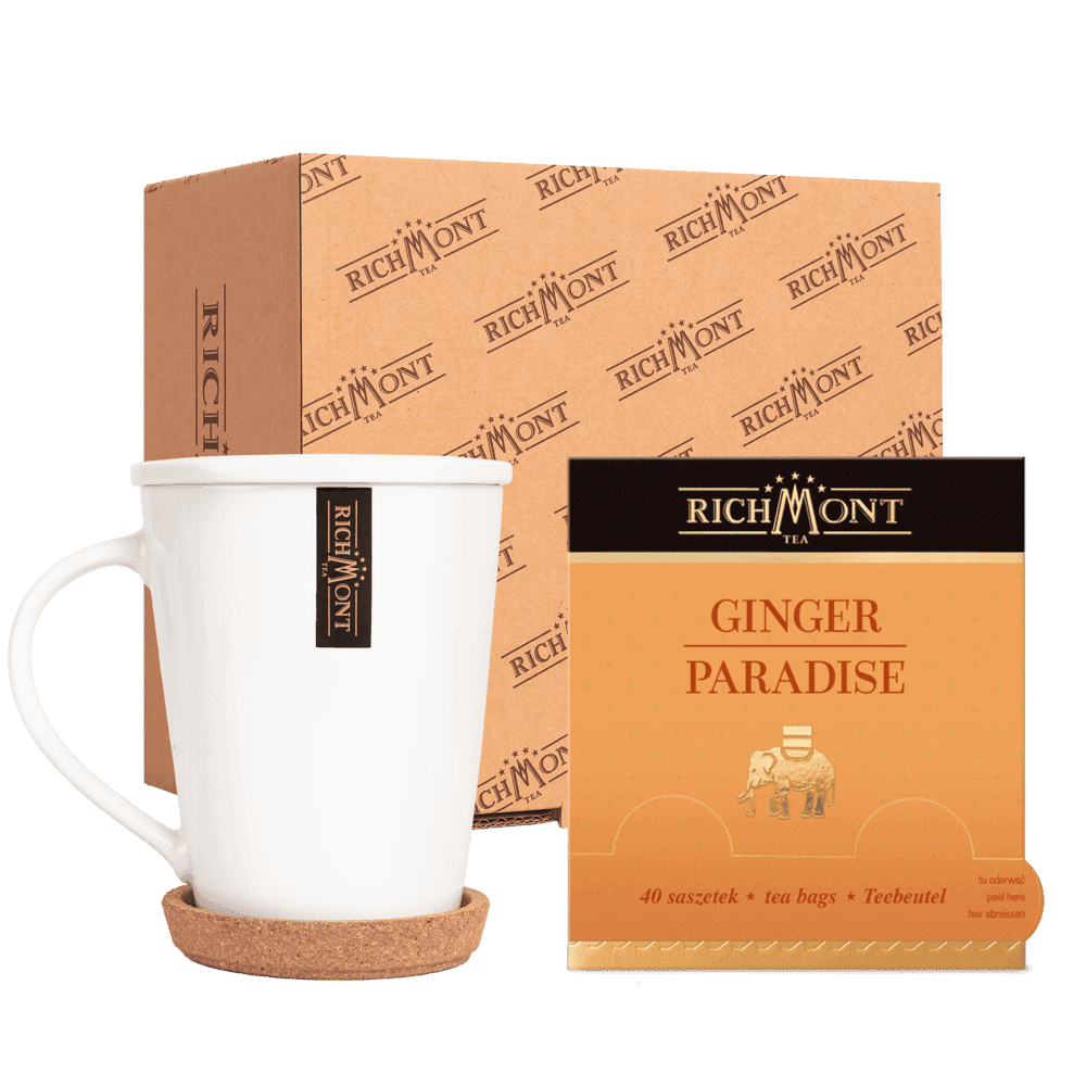 Herbatka Richmont Ginger Paradise 40 Saszetek z Zestawem do Celebracji Herbaty Richmont