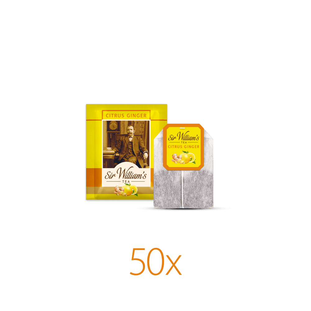 Owocowo-ziołowa Herbata Sir William's Tea Citrus Ginger 50 Saszetek