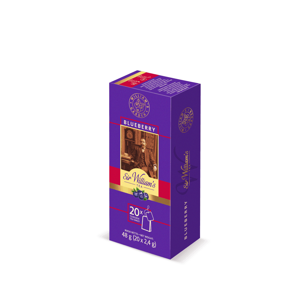 Owocowo-Ziołowa Herbatka Sir William's Tea Blueberry 20 Saszetek