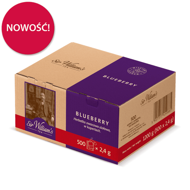 Owocowa Herbata Sir William's Tea Blueberry 500 Saszetek