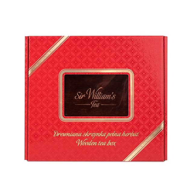 DREWNIANA SKRZYNKA 180 HERBAT SIR WILLIAM’S TEA